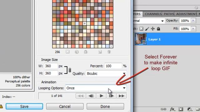 Convert mp4 video to infinite loop GIF image with photoshop смотреть онлайн