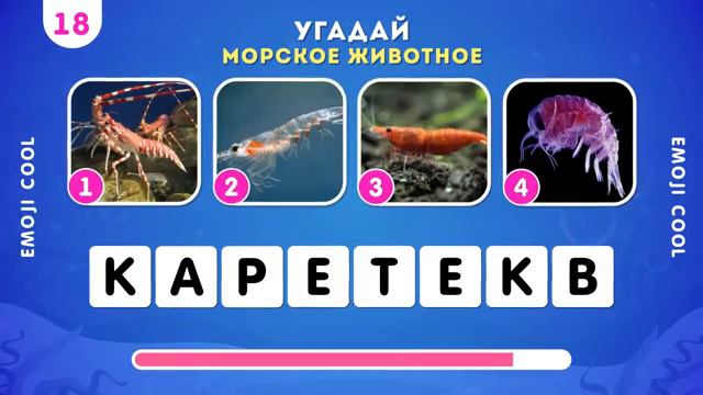 угадай морское животное по буквам 🐠🐋🐟