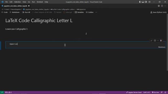 Jupyter Notebook | Markdown | LaTeX | How to Add A Calligraphic Letter L Using LaTeX Code смотреть онлайн