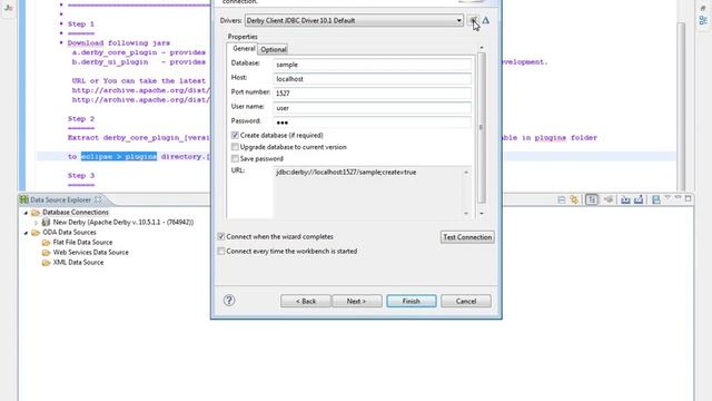 Steps to install Derby Plugin in Eclipse смотреть онлайн