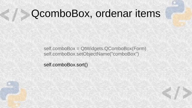 Python, QComboBox, ordenar artículos смотреть онлайн