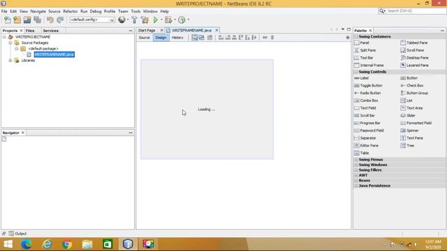 Creating JAVA GUI Project in Netbeans IDE | Adding JFrame смотреть онлайн