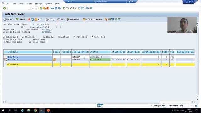 7 Advanced ABAP Concepts Background Jobs Debugging(JDBG) смотреть онлайн