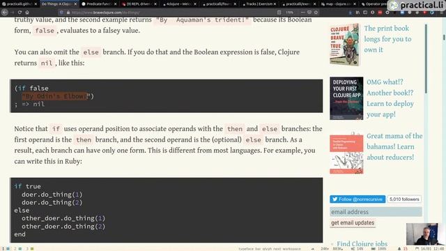 096 - Brave Clojure redux - Chapter 3 getting started writing Clojure смотреть онлайн