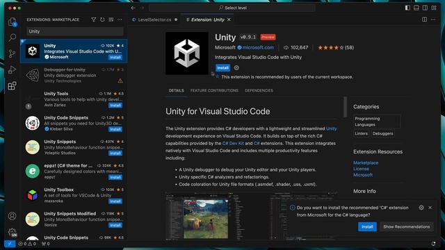 Set up Visual Studio Code for Unity [MAC/PC 2023] смотреть онлайн