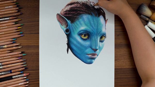 Drawing Avatar - Neytiri [Drawing Hands] смотреть онлайн