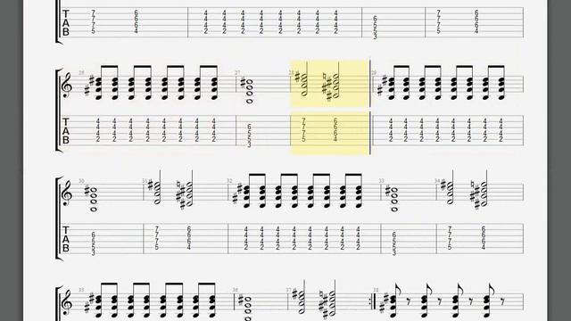 Metallica Die, Die My Darling James guitar tablature смотреть онлайн