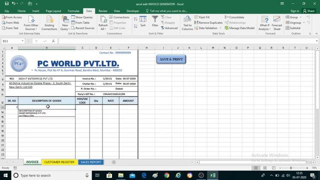 Fully Automatic Invoice in Excel | How to create invoice in Excel | GST Invoice смотреть онлайн