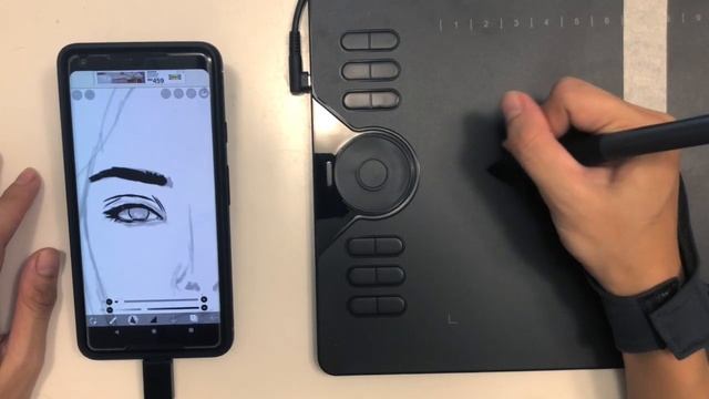 Using the HUION HS610 tablet with Android phone & iMac смотреть онлайн