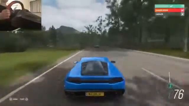 Forza Horizon 4 -Duo Lamborghini Hurricane Cruise-Thrustmaster 458 spider Racing Wheel смотреть онлайн