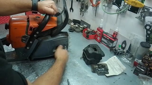 Hanakawa H959 копия Stihl MS361.прогорел глушитель , не идёт в рез. Дефектовка пилы. смотреть онлайн