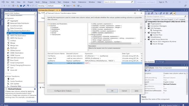 SSIS Tutorial | Derived Column Transformation смотреть онлайн