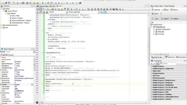 Привязка программы к железу Delphi (через интернет) смотреть онлайн