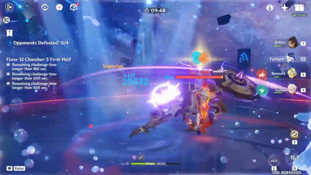 C0 Dehya Furina Vape and C0 Alhaitham Spread - Genshin Impact Abyss 4.4 - Floor 12 9 Stars смотреть онлайн