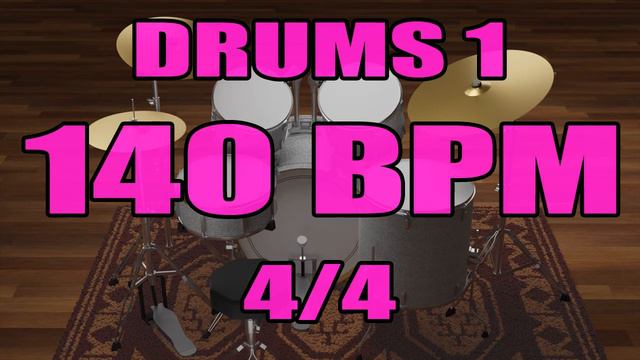 Drum Track 140 BPM - 4/4 (for playing along) смотреть онлайн