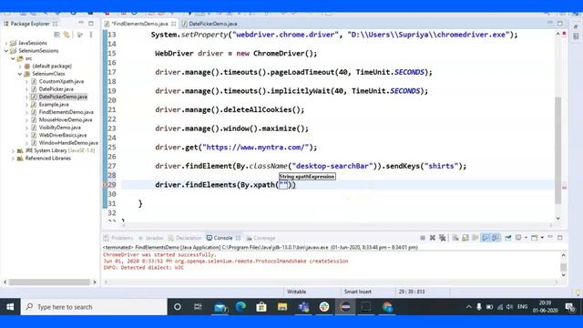 Selecting value from Search and findElements() Method смотреть онлайн