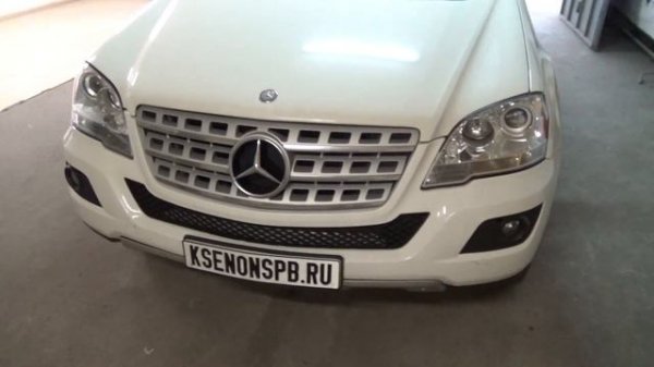 Mercedes-Benz M-klasse + bi-led i.lens вместо галогена