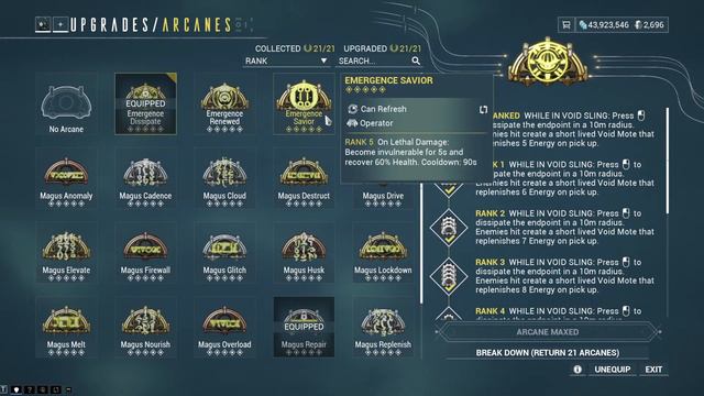 All ARCANES you can get in WARFRAME - Showcase смотреть онлайн