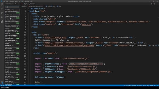 Three.js Visual Studio Code Setup Tutorial