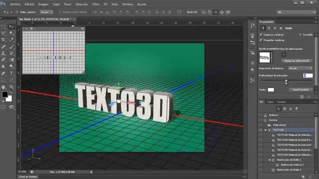 Photoshop CS6 Introductorio 43 Capas en 3D смотреть онлайн