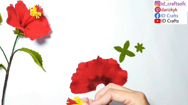 Hibiscus Felt Flower | Flor de Hibisco em Feltro | Bunga dari Kain Flanel (Part 2) смотреть онлайн