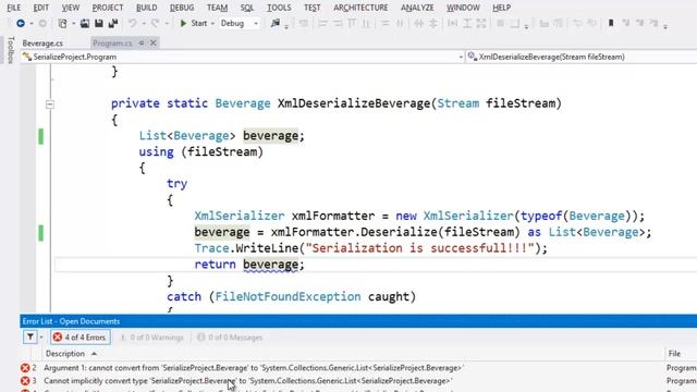 5.Serialization Serialize a collection of objects смотреть онлайн