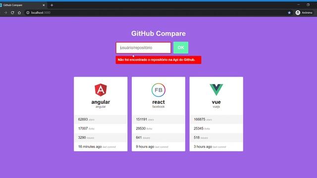 Github Compare - App Rocketseat ReactJS смотреть онлайн