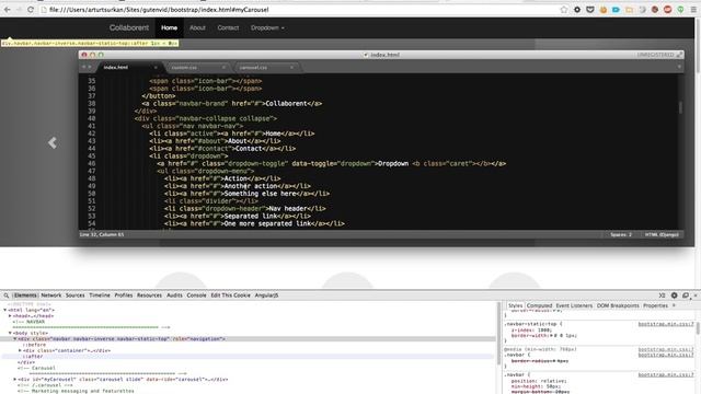 Bootstrap: 2 Modifying the Navigation Bar смотреть онлайн