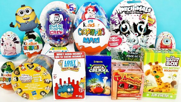 СЮРПРИЗ MIX! Enchantimals, ЛЕНТА АКЦИЯ, My little pony, Animalost, ЛУНТИК Unboxing Kinder Surprise