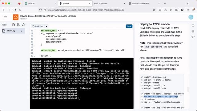 How to Create Simple OpenAI GPT API on AWS Lambda смотреть онлайн