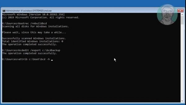 Fix Bootrec /RebuildBCD Total identified Windows installations: 0 In Windows 10