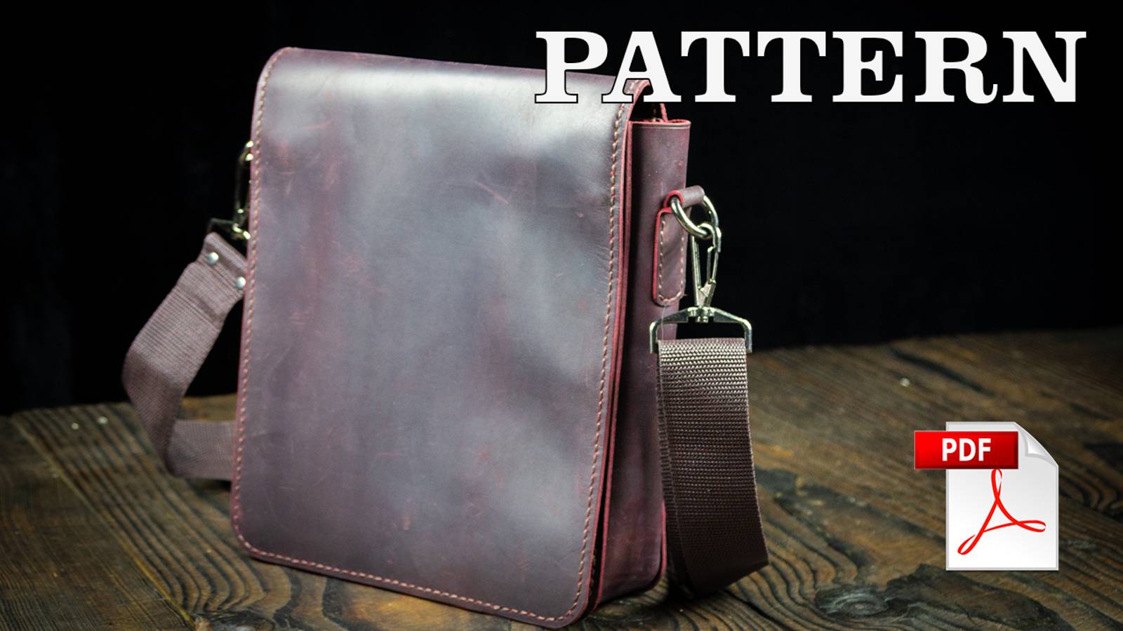 Сумка-планшет из кожи DIY + Выкройка PDF смотреть онлайн