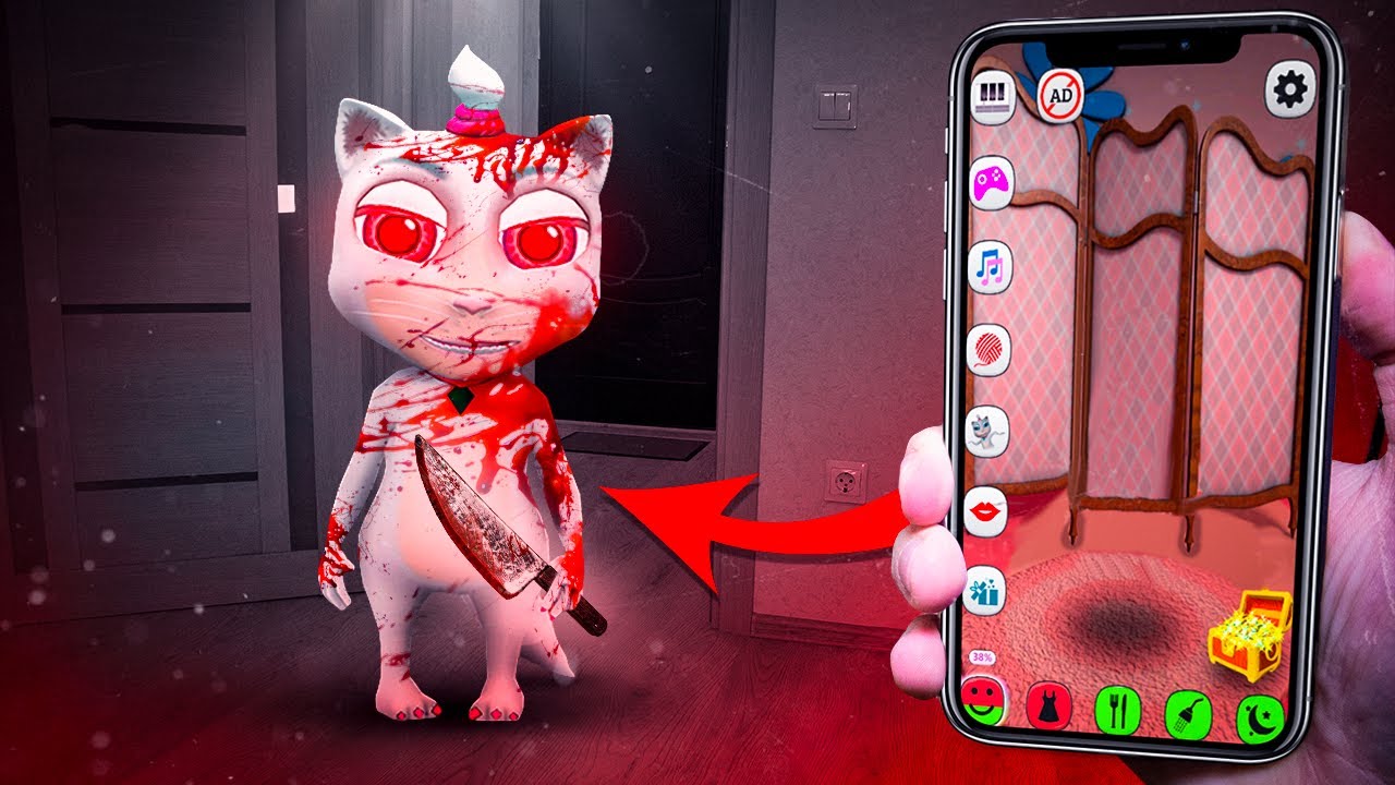 МОЯ ГОВОРЯЩАЯ КОШКА НАПАЛА НА НАС в 3:00! смотреть онлайн