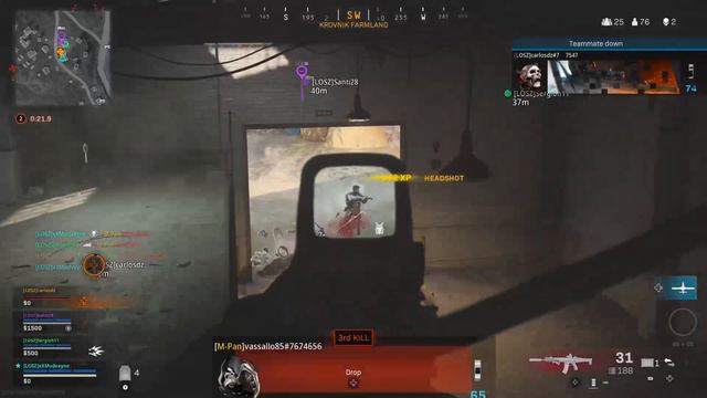 Warzone Win #90 QUADS 30 kills - Carlosdz (13), xXMudvayne (10), Santi (3), Sergioh (4) смотреть онлайн
