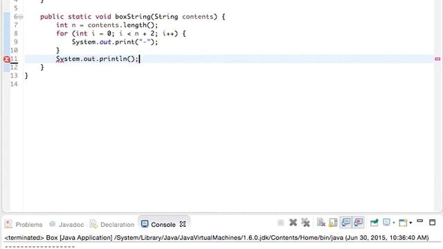 Print a Box Around a String (Java) смотреть онлайн
