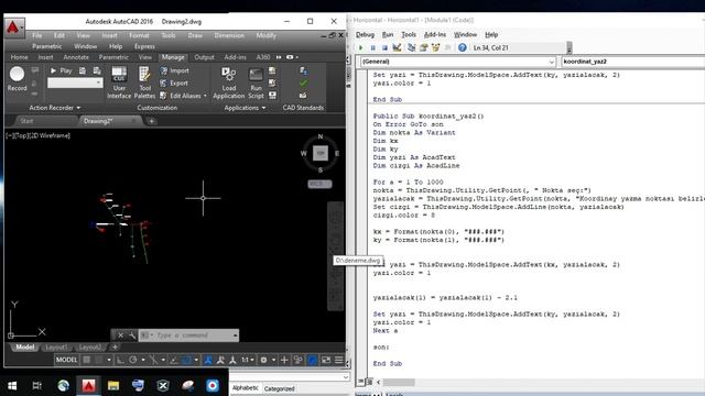 (video-1) AUTOCAD VBA Koordinat bilgilerini alma, tablo oluşturma, NOT defterine ve EXCELE aktarma, смотреть онлайн