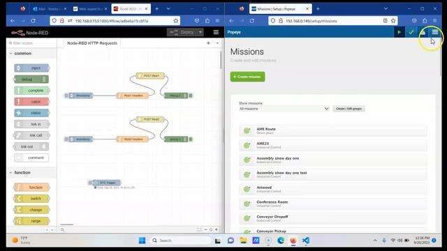 MiR Rest API Calls from a PLC using Node-Red смотреть онлайн