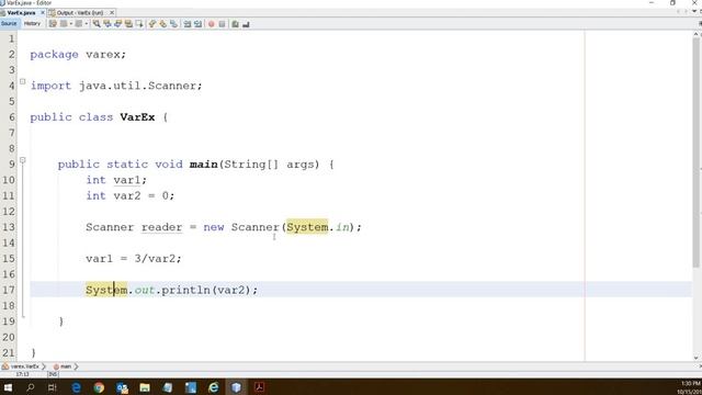 Java Variable Example смотреть онлайн