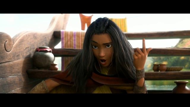 Райя и последний дракон - Сису и Райя пробуют еду в плавучем ресторане смотреть онлайн