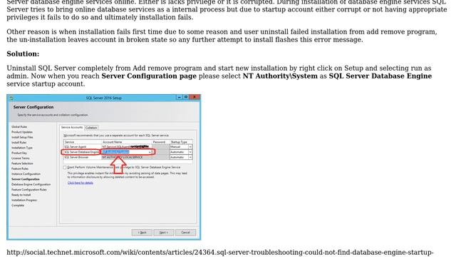 Wait on the Database Engine recovery handle failed. Check the SQL Server error log for potential... смотреть онлайн