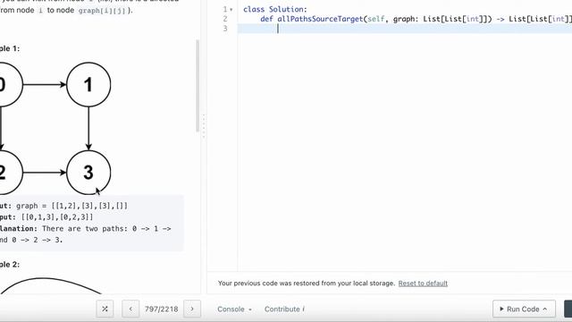 LEETCODE 797 ALL PATHS FROM SOURCE TO TARGET PYTHON | Backtrack DFS Amazon interview question смотреть онлайн
