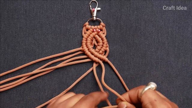 Macrame Paracord Lanyard Keychain Tutorial For BEGINNERS! | DIY Macrame Keychain Handmade #18