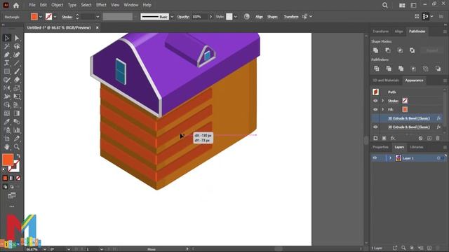 Isometric Home Illustrator 2022 tutorial STEP BY STEP смотреть онлайн
