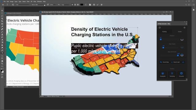 How to create a 3D bar graph map in Photoshop using ATLAS plug-in + free U.S. map template смотреть онлайн