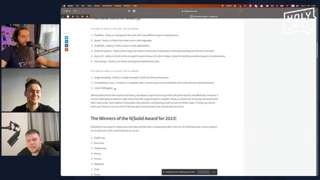 Тяжелое утро с HolyJS: таки дойдем до доки React, уязвимости JWT и новое API смотреть онлайн