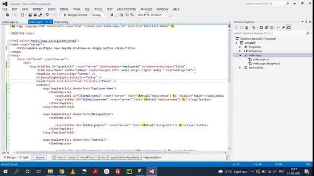 C# Tutorial - Update Gridview Row on Button Click in Asp.net | C# with SQL server | Easy Simplify смотреть онлайн