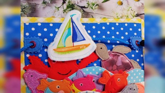 Детская, развивающая книга из фетра и ткани. Montessori book, soft quiet book, interactive book смотреть онлайн