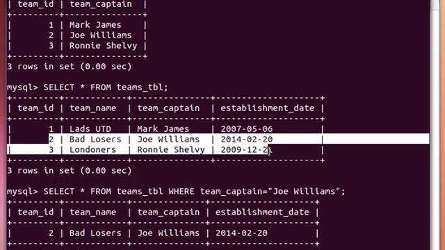 MySQL Tutorial from Terminal 11/27: More on SELECT - using WHERE and NULL values смотреть онлайн