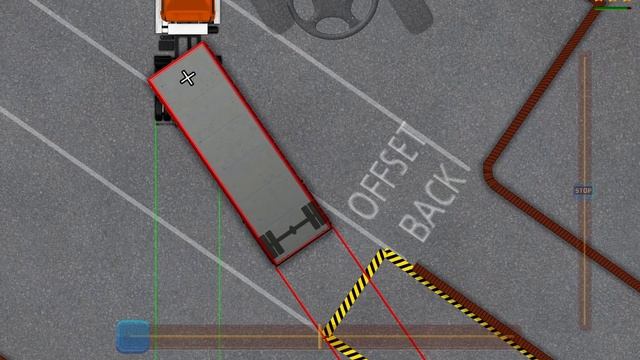 Offset skill maneuver from right to left - 28 ft trailer - Silent Practice Session Game Simulator смотреть онлайн