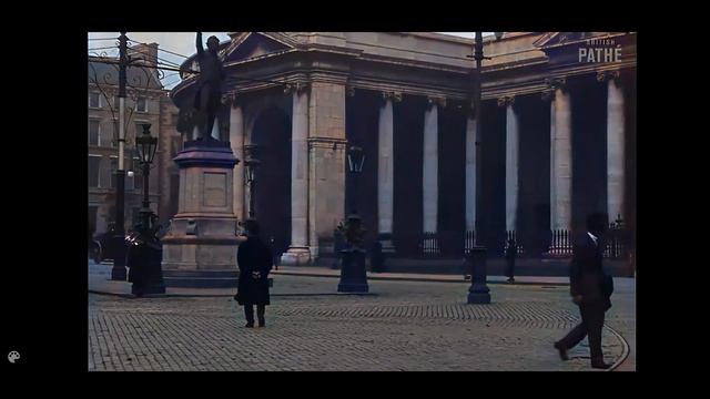 Footage of Dublin in 1915 - (Enhanced Resolution + Color + sound) смотреть онлайн